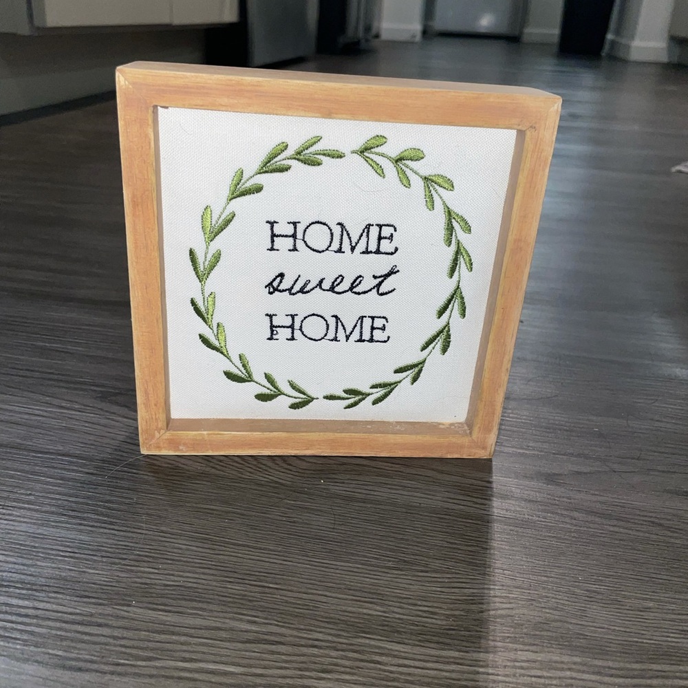 Small wooden home decor sign